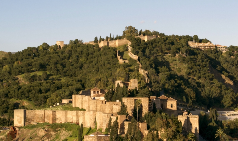 The Gibralfaro Castle at the top of the hill