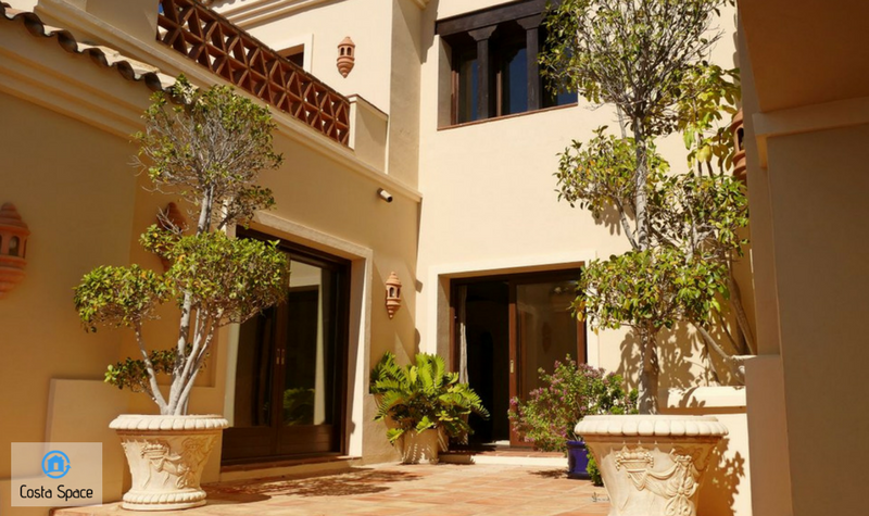 View of the private terrace at the back of this luxury villa in Altos de Los Monteros